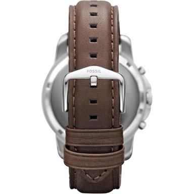 FOSSIL FS4735 RELOJ GRANT PARA HOMBRE CON CRONÓGRAFO Y CORREA DE CUERO | SILVER/BROWN - 3