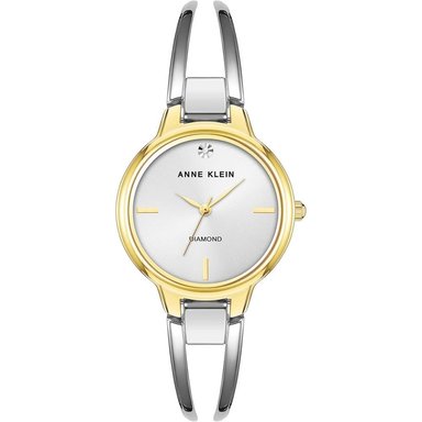 ANNE KLEIN AK/2626PKGB RELOJ FEMENINO CON DIAMANTE AUTÉNTICO | PLATEADO/DORADO