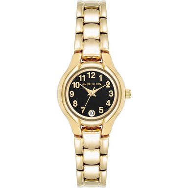 ANNE KLEIN 10/6777SISV RELOJ FEMENINO CON INDICADOR DE FECHA | DORADO/NEGRO