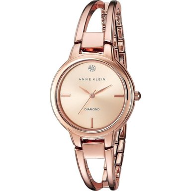 ANNE KLEIN AK/2626PKGB RELOJ FEMENINO CON DIAMANTE AUTÉNTICO | ORO ROSA