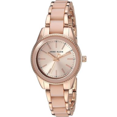 ANNE KLEIN AK/3212LPRG RELOJ DE PULSERA DE RESINA PARA MUJER | ROSADO/DORADO