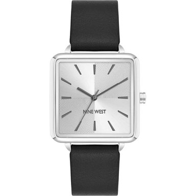 NINE WEST NW/2670GPWT RELOJ PARA DAMA CON CORREA ELEGANTE | PLATA/NEGRO