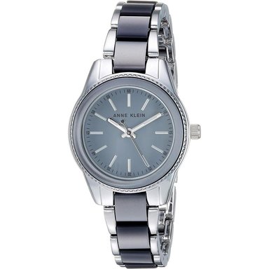 ANNE KLEIN AK/3212LPRG RELOJ DE PULSERA DE RESINA PARA MUJER | PLATEADO/GRIS