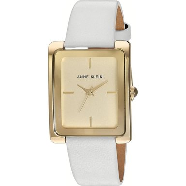 ANNE KLEIN AK/2707TTTN RELOJ PARA DAMA CON CORREA DE PIEL | BLANCO/DORADO