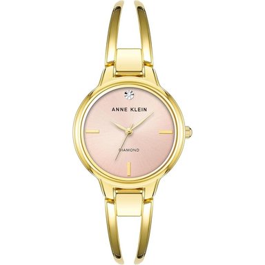 ANNE KLEIN AK/2626PKGB RELOJ FEMENINO CON DIAMANTE AUTÉNTICO | DORADO/ROSADO