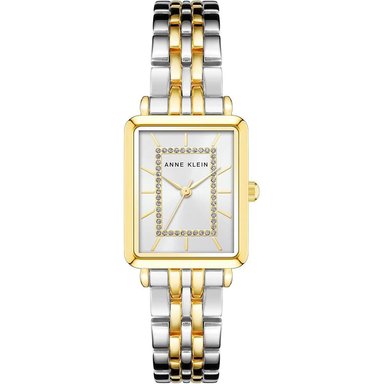 ANNE KLEIN AK/3761SVTT RELOJ ELEGANTE CON BRILLO PARA MUJER | PLATEADO/DORADO