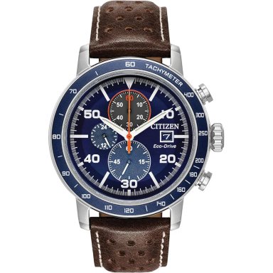 CITIZEN CA0648-09L RELOJ BRYCEN ECO-DRIVE CRONÓGRAFO PARA HOMBRE EN ACERO | MARRÓN/AZUL