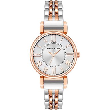ANNE KLEIN AK/2159SVSV RELOJ PARA MUJER CON PULSERA METÁLICA | PLATEADO/ORO ROSA