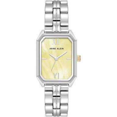 ANNE KLEIN AK/3774BKGB RELOJ FEMENINO CON BRAZALETE ELEGANTE | AMARILLO/PLATEADO