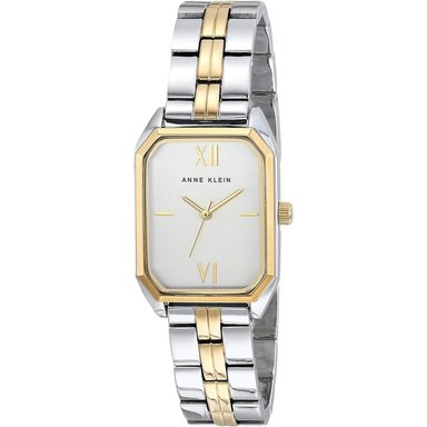 ANNE KLEIN AK/3774BKGB RELOJ FEMENINO CON BRAZALETE ELEGANTE | PLATEADO/ORO