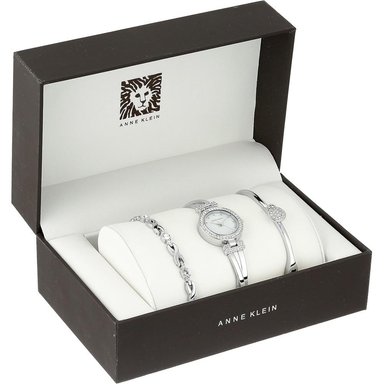ANNE KLEIN AK/1868GBST RELOJ PARA MUJER CON CRISTALES Y SET DE PULSERAS | PLATEADO - 3