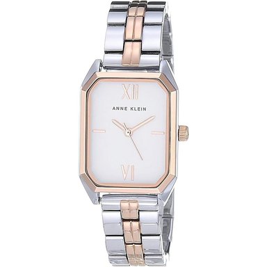 ANNE KLEIN AK/3774BKGB RELOJ FEMENINO CON BRAZALETE ELEGANTE | PLATEADO/ORO ROSA