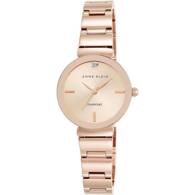 ANNE KLEIN AK/2434EMGB RELOJ CON DIAMANTE VERDADERO Y PULSERA PARA MUJER | ORO ROSA