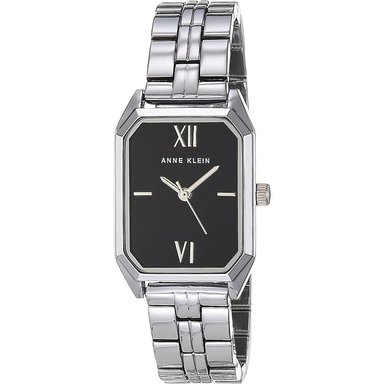 ANNE KLEIN AK/3774BKGB RELOJ FEMENINO CON BRAZALETE ELEGANTE | PLATA/NEGRO