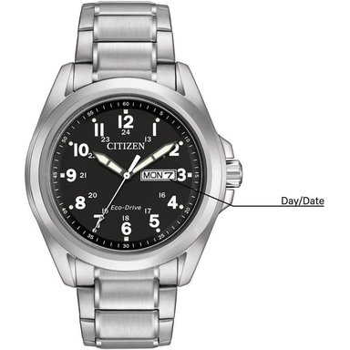 CITIZEN AW0050-82E RELOJ PARA HOMBRE ECO-DRIVE GARRISON CON DIAL NEGRO | PLATEADO - 3