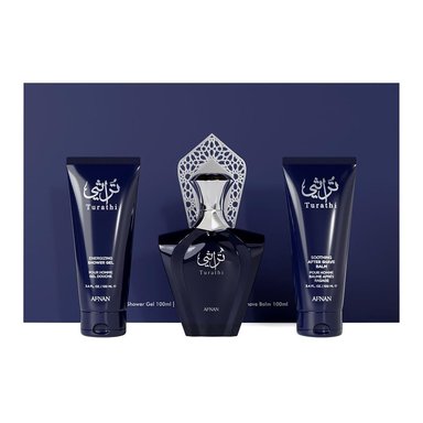 AFNAN TURATHI HOMME BLUE – SET DE PERFUME Y CUIDADO MASCULINO 3 PIEZAS - 1
