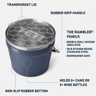 YETI COOLER CUBETA PARA BEBIDAS | PLATA - 2