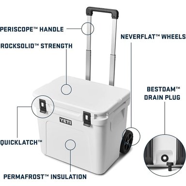 YETI ROADIE 60 COOLER CON RUEDAS Y MANGO RETRÁCTIL | AZUL MARINO - 2