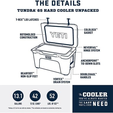 YETI TUNDRA 65 COOLER PORTÁTIL | ROJO - 2