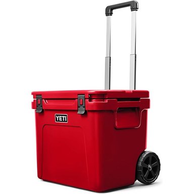YETI ROADIE 60 COOLER CON RUEDAS Y MANGO RETRÁCTIL | ROJO