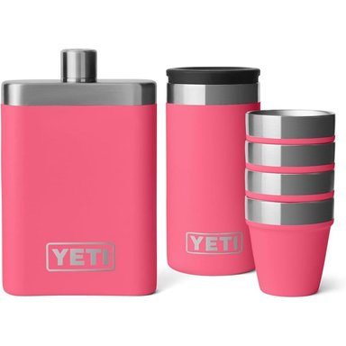 YETI FRASCO DE 7 OZ CON JUEGO DE VASOS DE SHOTS A JUEGO | ROSADO
