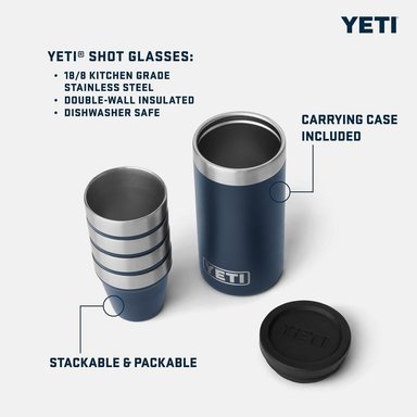 YETI RAMBLER JUEGO DE 4 VASOS DE CHUPITO CON ESTUCHE DE TRANSPORTE | ROSADO - 5