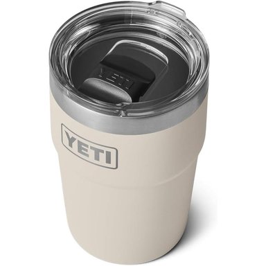 YETI RAMBLER VASO DE 16 OZ DE ACERO INOXIDABLE CON TAPA MAGSLIDER | CREMA