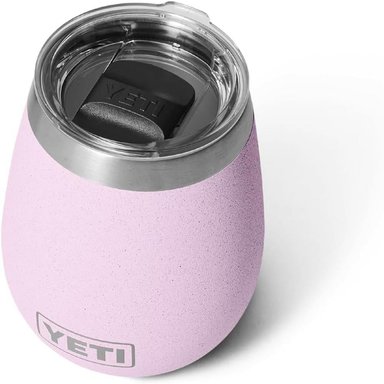 YETI RAMBLER VASO DE VINO DE 10 OZ DE ACERO INOXIDABLE CON TAPA MAGSLIDER | ROSA AGUA