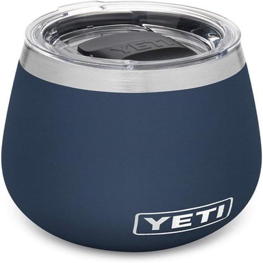 YETI RAMBLER VASO DE VINO DE 10 OZ DE ACERO INOXIDABLE CON TAPA MAGSLIDER | AZUL MARINO