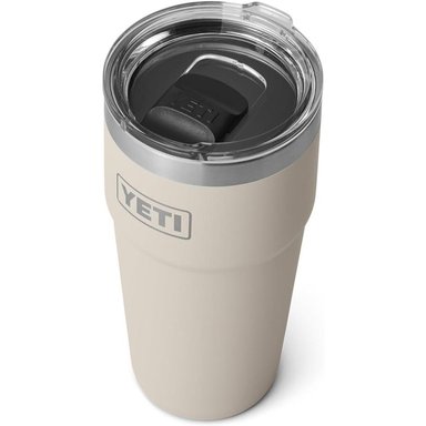 YETI RAMBLER VASO DE 20 OZ DE ACERO INOXIDABLE Y TAPA MAGSLIDER | CREMA