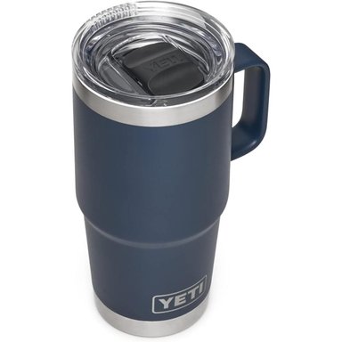 YETI RAMBLER VASO DE 20 OZ DE ACERO INOXIDABLE Y TAPA STRONGHOLD | AZUL MARINO