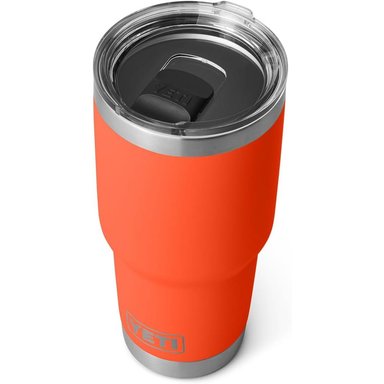 YETI RAMBLER VASO DE 30 OZ DE ACERO INOXIDABLE Y TAPA MAGSLIDER | NARANJA FUERTE