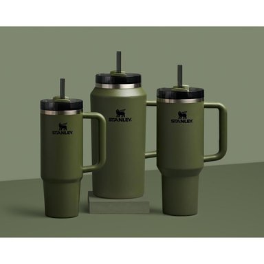STANLEY QUENCHER H2.0 TUMBLER CON ASA Y PAJILLA 64 OZ | DRY PINE - 6