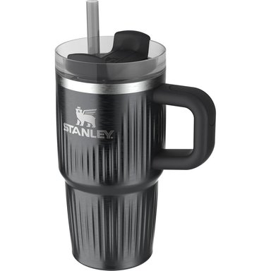 STANLEY QUENCHER H2.0 TUMBLER CON ASA Y PAJILLA 20 OZ | BLACK STRIATED - 2