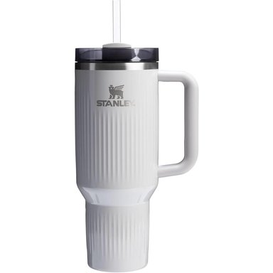STANLEY QUENCHER H2.0 TUMBLER CON ASA Y PAJILLA 40 OZ | STREAKED ASH GLOSS