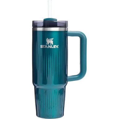 STANLEY QUENCHER H2.0 TUMBLER CON ASA Y PAJILLA 30 OZ | MARINA SHINE STRIATED