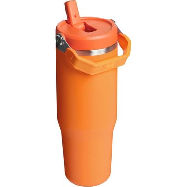 STANLEY ICEFLOW 2.0 FLIP STRAW TUMBLER WITH HANDLE 30 OZ | GOLDENROD CORAL - 3