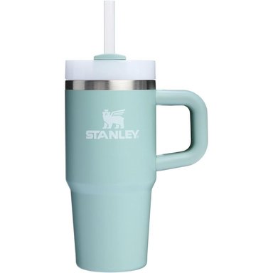 STANLEY QUENCHER H2.0 TUMBLER CON ASA Y PAJILLA 14 OZ | SEAFOAM