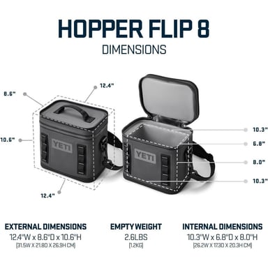 YETI HOPPER FLIP 8 COOLER PORTÁTIL | ROJO VIVO - 4