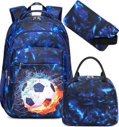 MOCHILA PARA NIÑOS Y NIÑAS, BOLSAS ESCOLARES PARA ADOLESCENTES, CONJUNTO DE MOCHILA ESCOLAR CON LONCHERA Y ESTUCHE PARA LÁPICES - 2