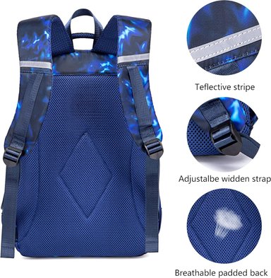 MOCHILA PARA NIÑOS Y NIÑAS, BOLSAS ESCOLARES PARA ADOLESCENTES, CONJUNTO DE MOCHILA ESCOLAR CON LONCHERA Y ESTUCHE PARA LÁPICES - 6