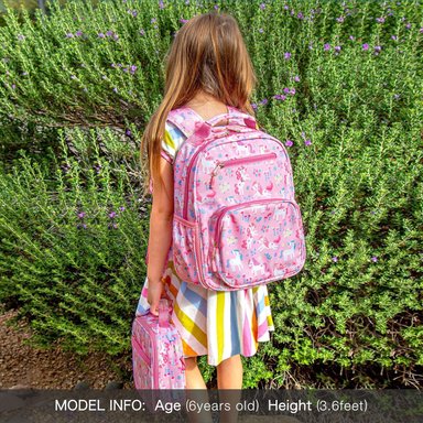MOCHILA PARA NIÑOS Y NIÑAS, MOCHILA IDEAL PARA NIÑOS EN PREESCOLAR Y JARDÍN DE INFANTES, UNICORNIO DE FLORES, 14L - 3