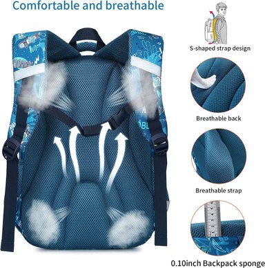 JUEGO DE 3 MOCHILAS DE DINOSAURIO PARA NIÑOS CON CAJA DE ALMUERZO, BOLSA DE LIBRO ESCOLAR PARA NIÑOS PRIMARIOS PREESCOLARES - 5