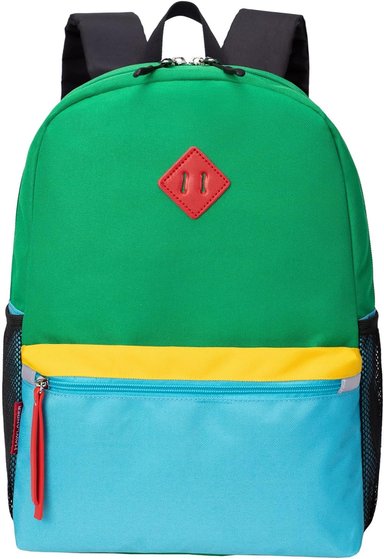 MOCHILA PARA NIÑOS PEQUEÑOS, BOLSO ESCOLAR PARA NIÑOS DE 3 A 6 AÑOS DE EDAD, 15 PULGADAS, FORRO POLAR VERDE - 2