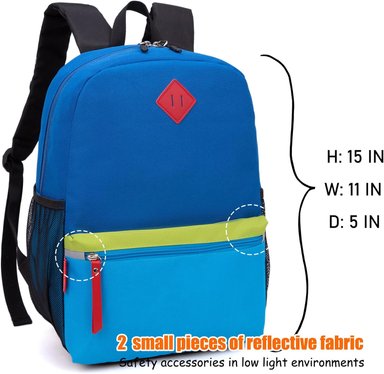 MOCHILA ESCOLAR PARA NIÑOS PEQUEÑOS PARA NIÑOS DE 3 A 6 AÑOS, AZUL 02, MODERNO - 3