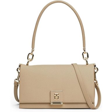 TOMMY HILFIGER | BOLSO DE HOMBRO DE CUERO CON CORREA CROSSBODY REMOVIBLE - 1