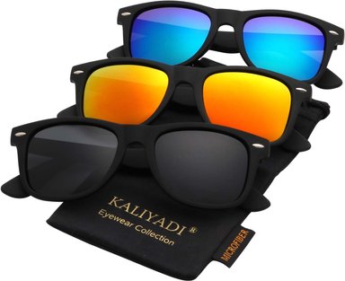 GAFAS DE SOL POLARIZADAS KALIYADI PARA HOMBRES Y MUJERES EN ACABADO MATE CON BLOQUEO UV (PACK DE 3)