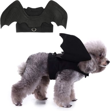 RYPET - DISFRAZ DE HALLOWEEN PARA PERRO, PARA HALLOWEEN, ALAS DE MURCIÉLAGO - TALLA L