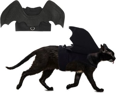 RYPET - DISFRAZ DE HALLOWEEN PARA PERRO, PARA HALLOWEEN, ALAS DE MURCIÉLAGO - TALLA S