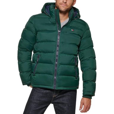CASACA TOMMY HILFIGER ACOLCHADA CON CAPUCHA PARA HOMBRE